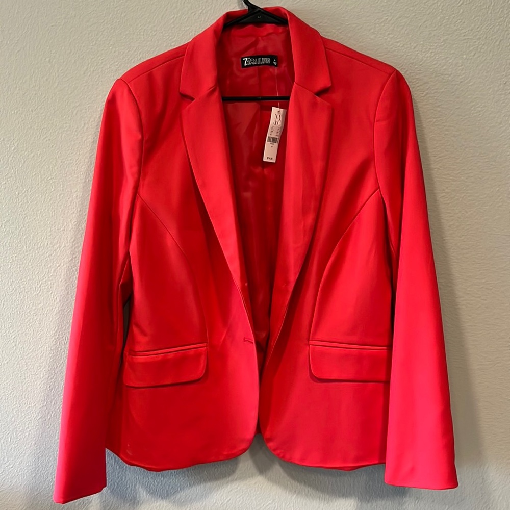 New York & Company Vibrant Red Suit Jacket
